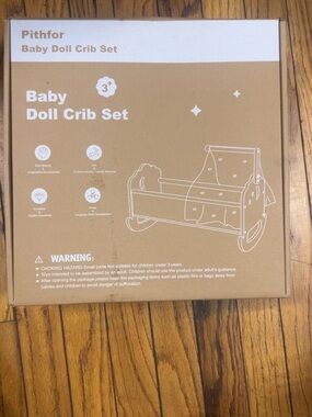 Pithfor durable crib furniture nursery doll set